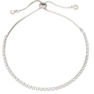 Silver Tennis Bracelet (Friendship Style)